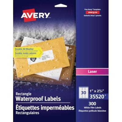 AVERY WTRPROOF LABEL 1 X2 5/8