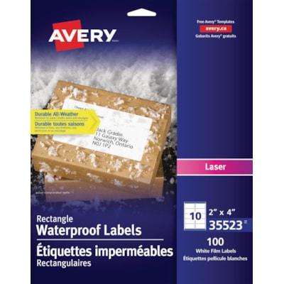 AVERY WTRPROOF LABEL 2  X 4
