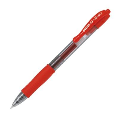 PEN GEL INK .7MM RETRACT.RED