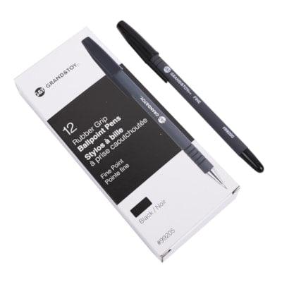 BALLPT PEN BLK FINE GRIP STICK