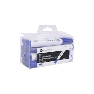 CHISEL DRY ERASE MRKR BLU 12BX