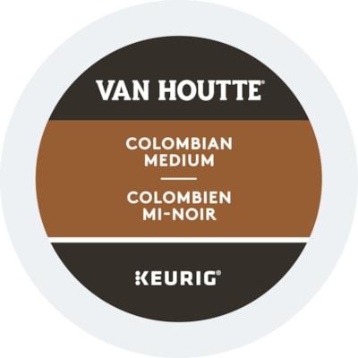 VAN HOUTTE K-Cup Colombian Medium Roast Coffee - Compatible with Keurig K-Cup Brewer - American, Regular - Medium - K-Cup - Colombian - 24 / Box
