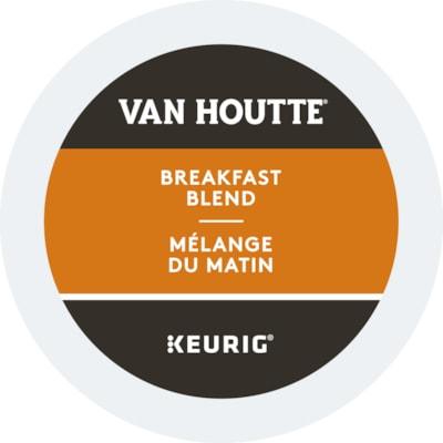 VAN HOUTTE K-Cup Breakfast Blend Light Roast Coffee - Compatible with Keurig K-Cup Brewer - Regular, American - Light - K-Cup - Breakfast Blend - Kosher - 24 / Box