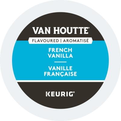 VAN HOUTTE K-Cup French Vanilla Light Roast Coffee - Compatible with Keurig K-Cup Brewer - American, Regular - Light - K-Cup - French Vanilla - Kosher - 24 / Box