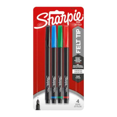 SHARPIE PERM FINE PEN 4 ASST C