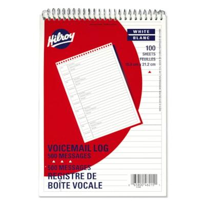 HILROY VOICEMAIL LOG