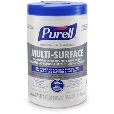 PURELL WIPES DISINFECT 110CT