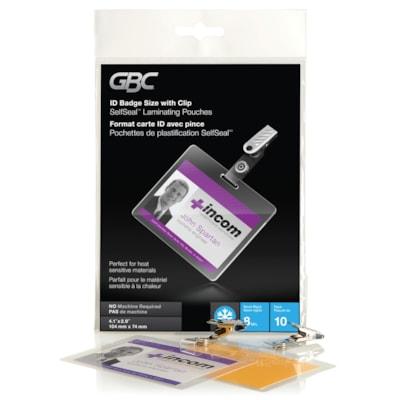 SELF ADHESIVE POUCH ID BADGE
