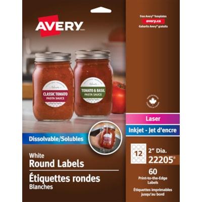 AVERY DISSOLVABLE LBLS 2  60PK