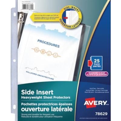 SIDE INSERT SHEET PROTECTORS