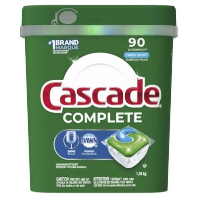 Cascade Complete ActionPacs - Fresh Scent - For Dish - Fresh Scent - Recommended For: Grease Remover - 90