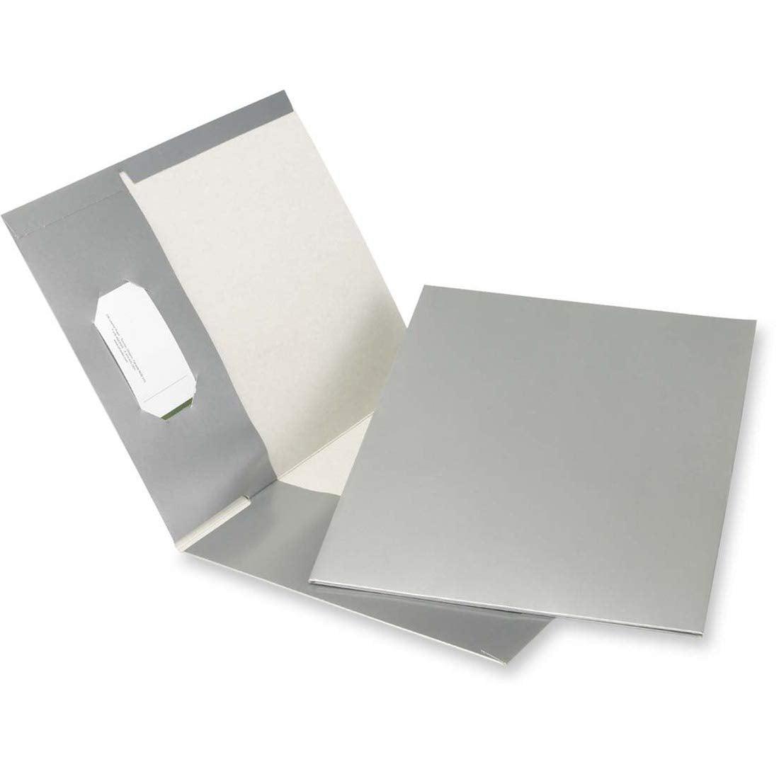 Oxford OXFPPFDBGB Recycled Hi-Gloss Two-Pocket Folder-Letter-8 1/2"x11" Sheet Size-100 Sheet Capacity-2 Pocket(s)-Gray-Recycled-25/Box