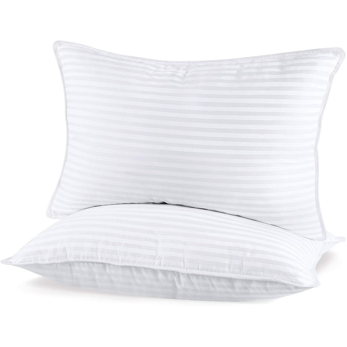 SHERWOOD Pillows Queen Size 2 Pack Hotel Pillow with Cotton Cover and Down Alternative Fiber Fill Bed Pillow for Sleeping (White, Queen 20x28 inch)