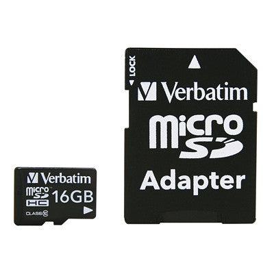 VERBATIM MICRO SDHC 16 GB WITH