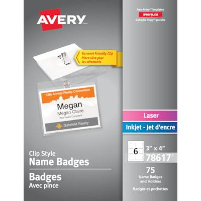 NAME BADGE-CLIP STYLE KIT 3X4