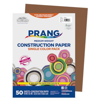 PAPER CONSTRUCTION BROWN 9X12