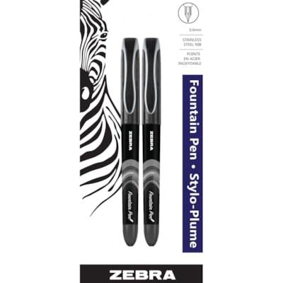 FOUNTAIN PEN BLACK 2PK