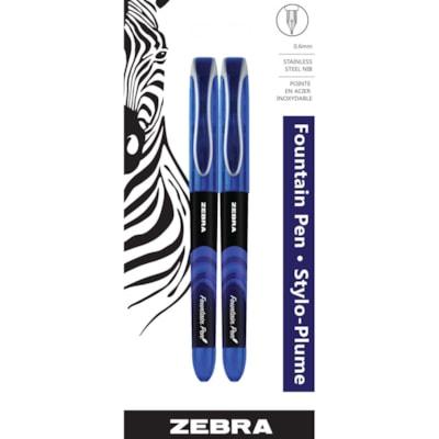 FOUNTAIN PEN BLUE 2PK