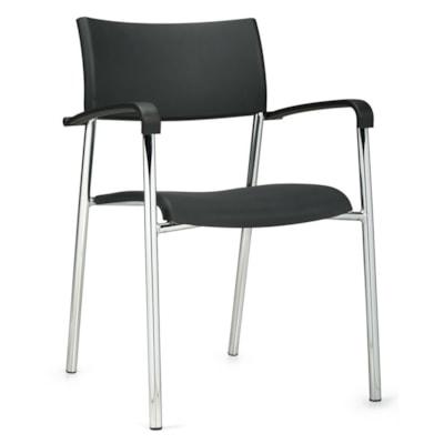 DORI 2 STACKING ARMCHAIR BLK