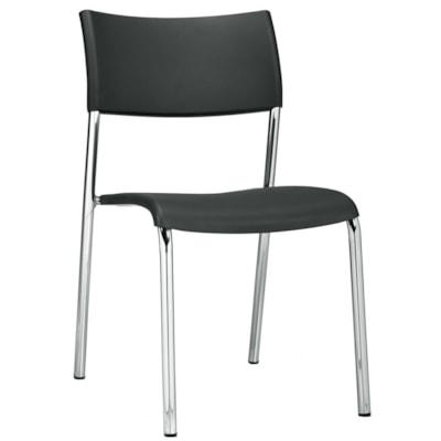 DORI 2 ARMLESS STACK CHAIR BLK