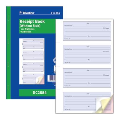 CARBONLESS RCPT 100, 4/PAGE