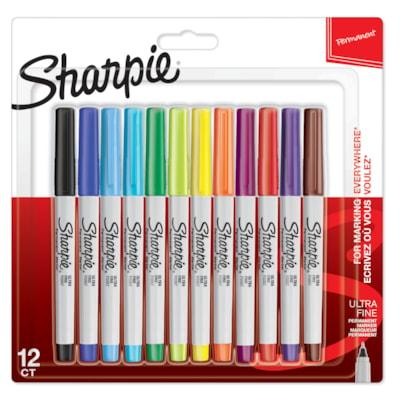 SHARPIE FINE MARKER 12/PK ASST