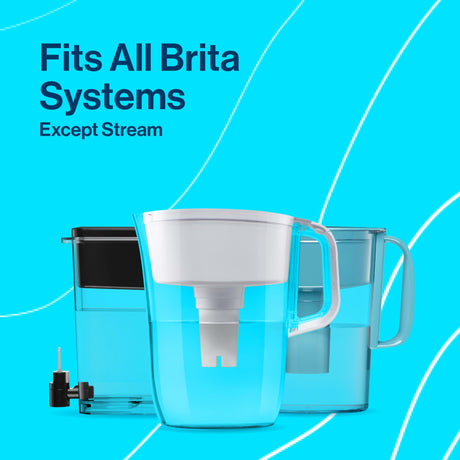 Brita Standard Replacement Filter, Reduces Contaminants while keeping healthy minerals, Certified by WQA to reduce Chlorine for improved taste, Made without BPA, Replace after 151 litres, 3 Count