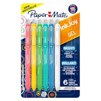 PAPERMATE GEL RET.7MMASST6/PK