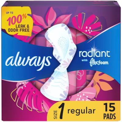 ALWAYS RADIANT PADS SZ-1,15/PK