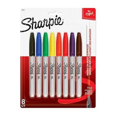 SHARPIE FINE SETCARDEDASST8/PK