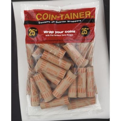MERANGUE COIN TUBE QUARTR36/PK