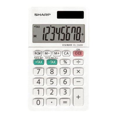 SHARP POCKET WHT 8 DIGIT CALC