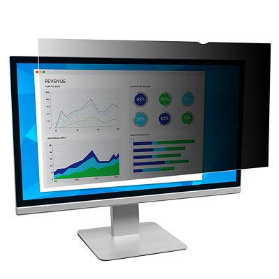 3M Black Frameless Privacy Screen Filter For 21 1/2" Widescreen LCD Monitor
