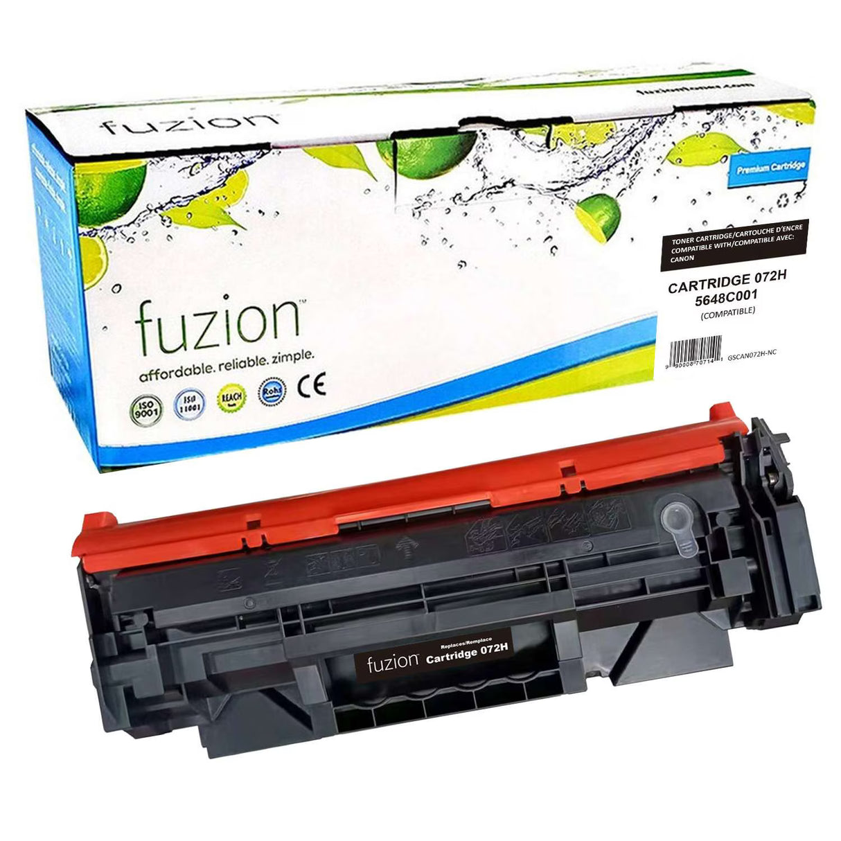 Fuzion Canon 5648C001 (072H) High Yield Compatible Toner - Black