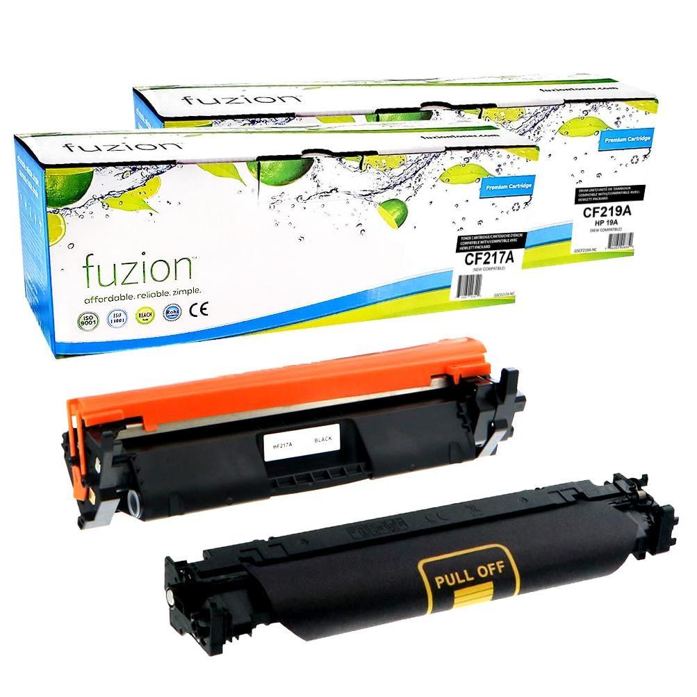 Fuzion HP CF217A (17A) / CF219A (19A) Compatible Toner & Drum Combo