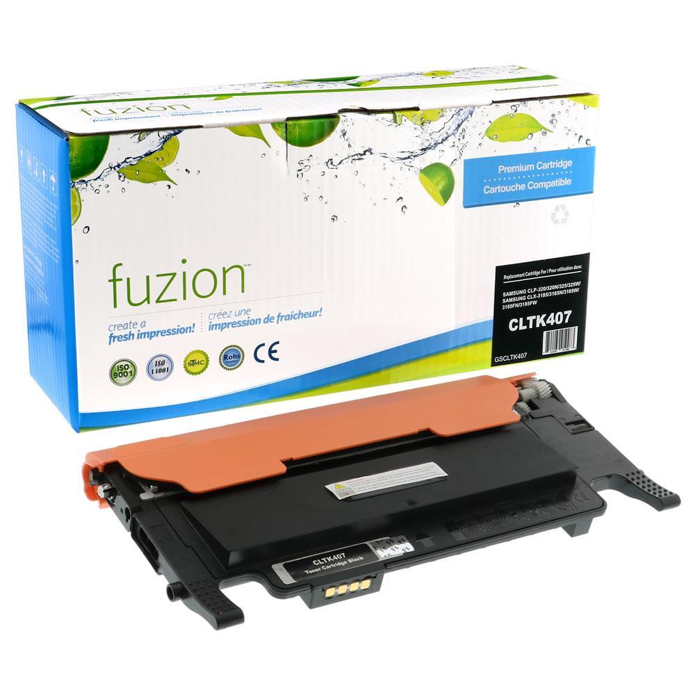 Fuzion Remanufactured Toner for Samsung CLTK407S - Black