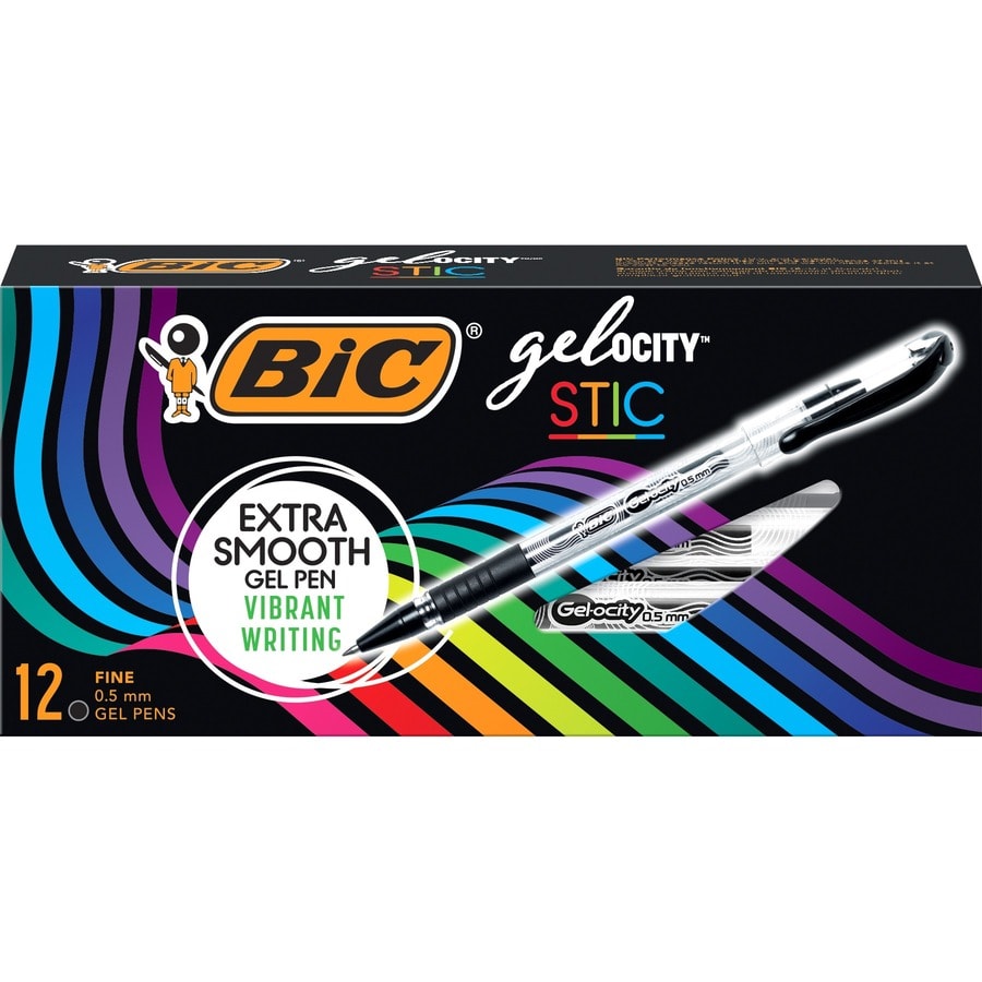 BIC Round Stic Extra Precision Ballpoint Pen, Fine Point For Ultra-Precise Lines (0.8mm), Black, 12-Count - 0.8 mm (0.03") Fine Pen Point - Black Ink - Translucent Barrel - 12 / Box