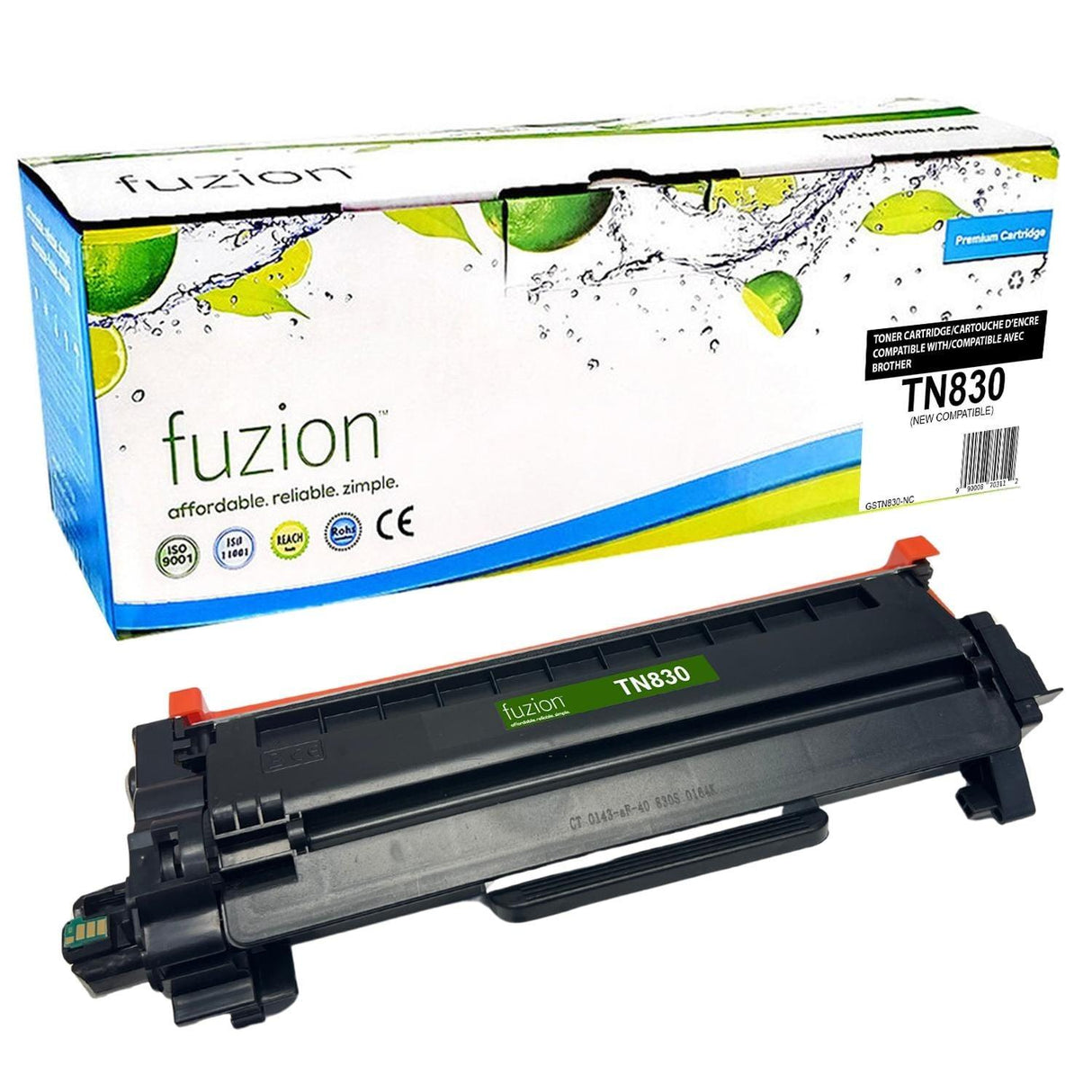 Fuzion Brother TN830 New Compatible Toner Cartridge - 1200 Pages