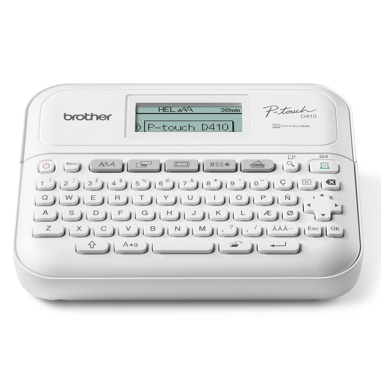 Brother P-touch PT D410 Home/Office Advanced Connected Label Maker - Desktop - PC, Mac - QWERTY, Manual Cutter