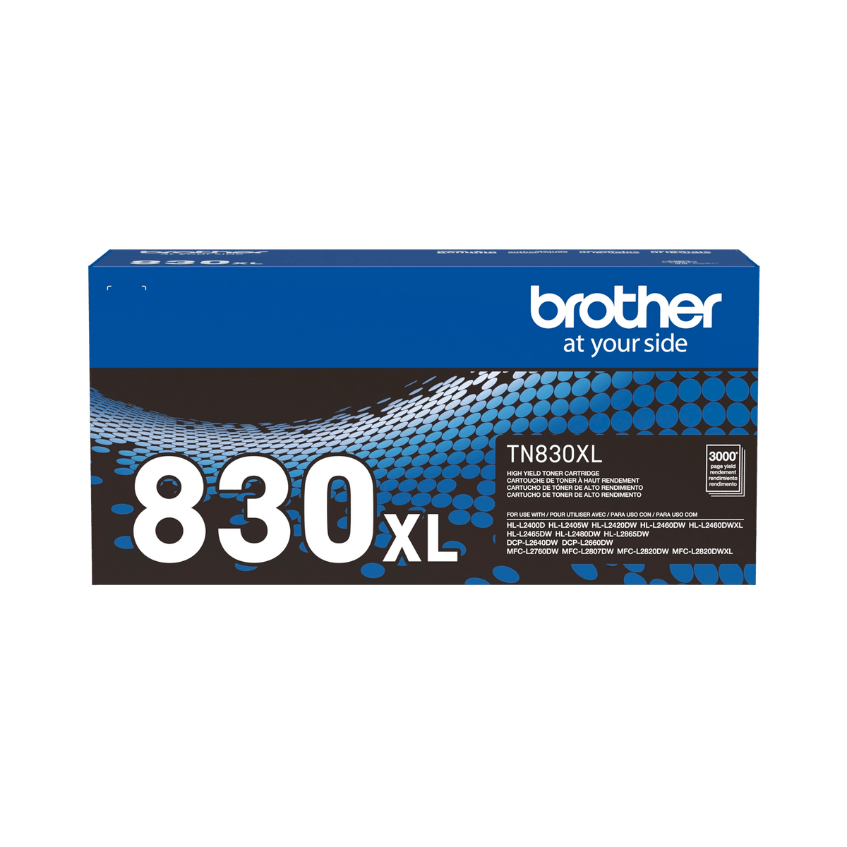 Brother Genuine TN830XL High Yield Black Toner Cartridge for up to 3,000 Pages