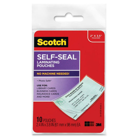 Scotch Self-Sealing Gloss Finish Laminating Pouches