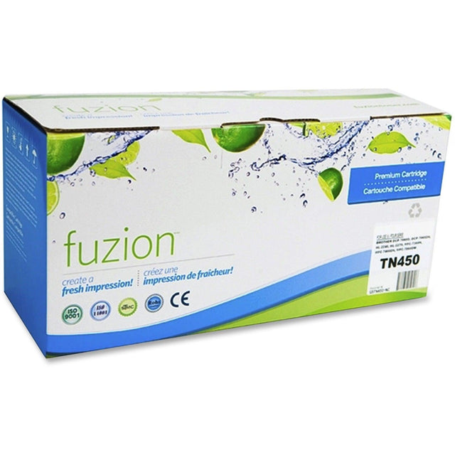 fuzion High Yield Laser Toner Cartridge - Alternative for Brother TN450 - Black - 1 Each