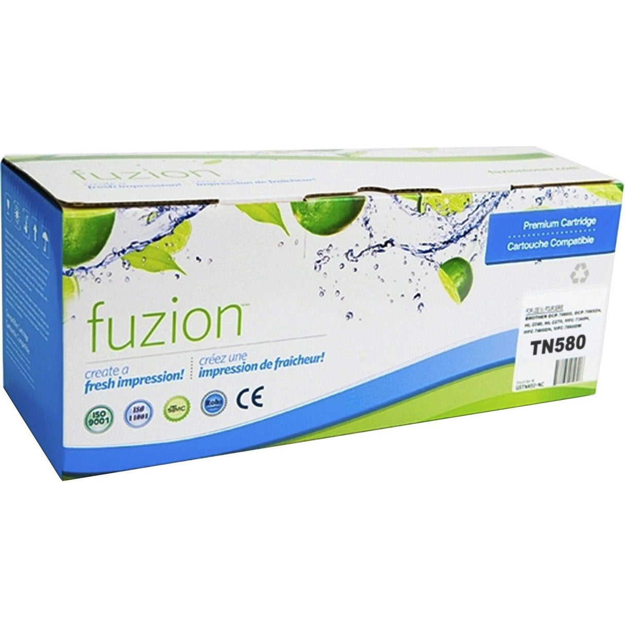 fuzion High Yield Laser Toner Cartridge - Alternative for Brother TN580 - Black - 1 Each